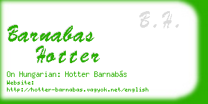 barnabas hotter business card